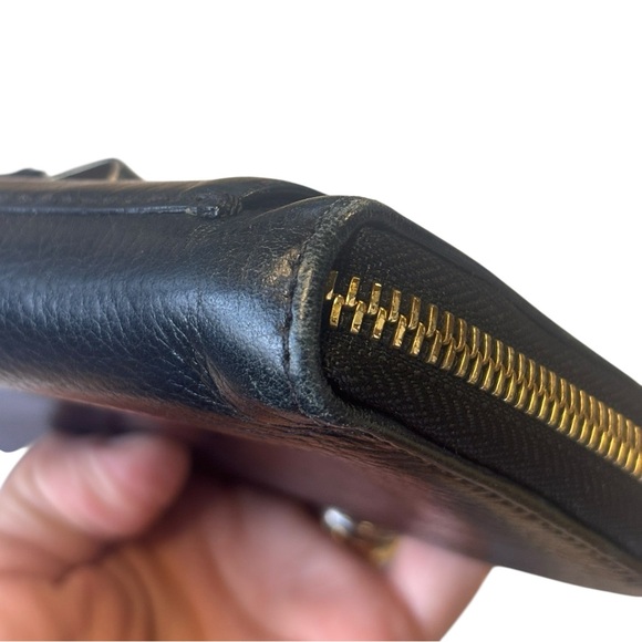 Chloe Black Wallet with Bow and Gold Accents - Picture 5 of 10